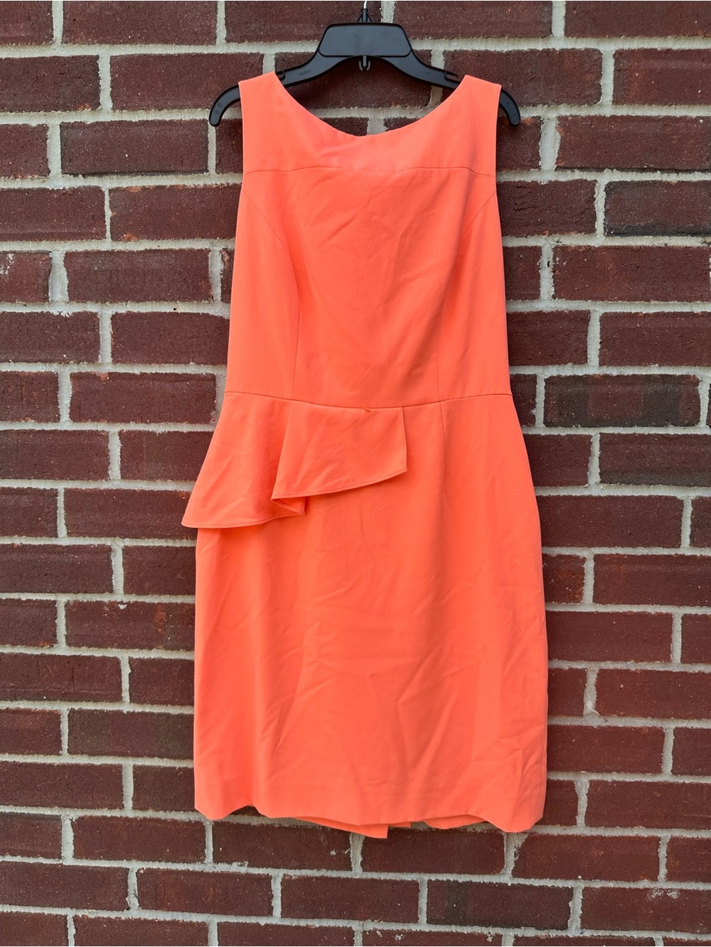 ANTONIO MELANI Coral-Peach Sleeveless Peplum Dress Pageant Business Sz 8 (2*2)